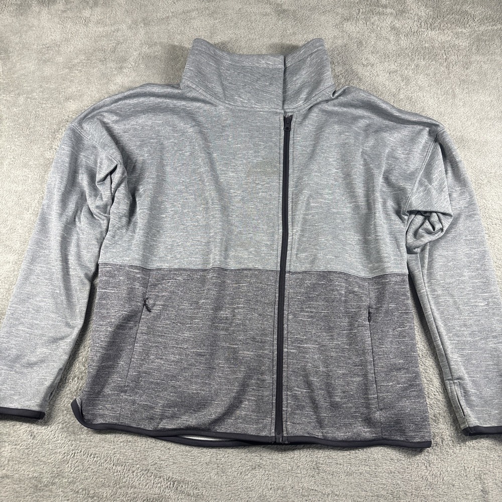 Champion Women's Activewear Zip Up Pockets Button Collar Gray Jacket Size XL